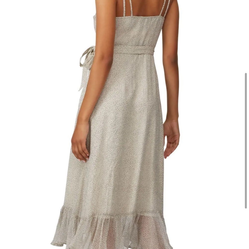 All Saints Dayla Speckled Cream Asymmetrical Dress - Picture 3 of 5
